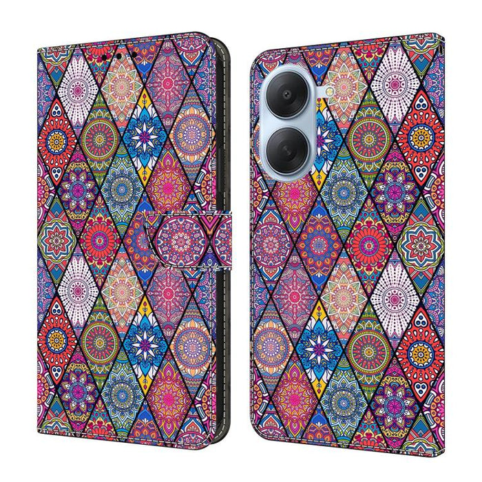 Funda para teléfono de cuero vegano pintado con efecto cristal, For Redmi Note 15 Pro+ Global 163.3mm, For Redmi Note 15 4G / 5G Global 164mm, For Redmi Note 15 Pro 4G Global 163.2mm, For Redmi Note 15 Pro 5G Global 163.6mm