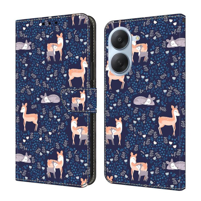 Funda para teléfono de cuero vegano pintado con efecto cristal, For Redmi Note 15 Pro+ Global 163.3mm, For Redmi Note 15 4G / 5G Global 164mm, For Redmi Note 15 Pro 4G Global 163.2mm, For Redmi Note 15 Pro 5G Global 163.6mm