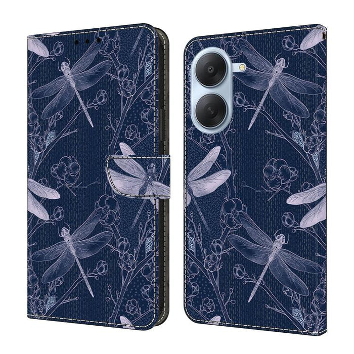 Funda para teléfono de cuero vegano pintado con efecto cristal, For Redmi Note 15 Pro+ Global 163.3mm, For Redmi Note 15 4G / 5G Global 164mm, For Redmi Note 15 Pro 4G Global 163.2mm, For Redmi Note 15 Pro 5G Global 163.6mm