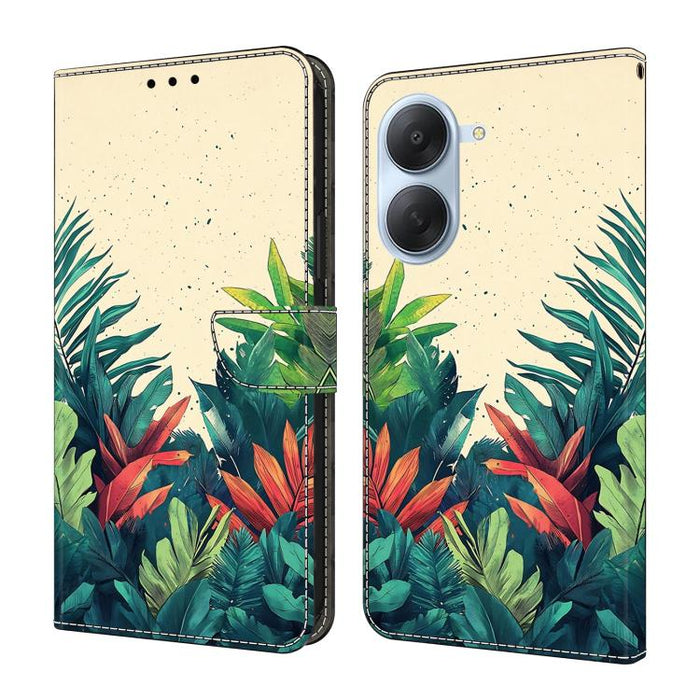Funda para teléfono de cuero vegano pintado con efecto cristal, For Redmi Note 15 Pro+ Global 163.3mm, For Redmi Note 15 4G / 5G Global 164mm, For Redmi Note 15 Pro 4G Global 163.2mm, For Redmi Note 15 Pro 5G Global 163.6mm