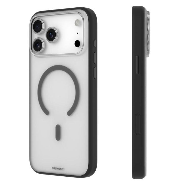 Funda híbrida magnética de TPU y PC de la serie transparente de YOUNGKIT para teléfono, For iPhone 17 Pro Max, For iPhone 17 Pro