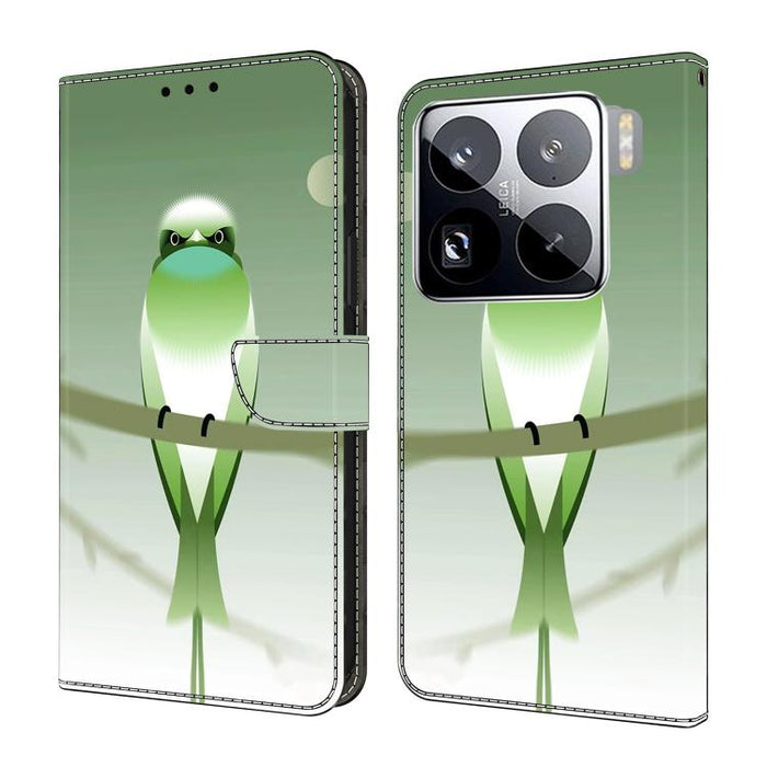 Funda para teléfono de cuero vegano pintado con efecto cristal, For Xiaomi 17T Pro 5G, For Xiaomi 17T 5G, For Xiaomi 17 Ultra, For Xiaomi 15T Pro 5G, For Xiaomi 15T 5G, For Xiaomi 15 Pro
