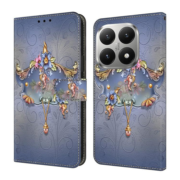 Funda para teléfono de cuero vegano pintado con efecto cristal, For Xiaomi 17T Pro 5G, For Xiaomi 17T 5G, For Xiaomi 17 Ultra, For Xiaomi 15T Pro 5G, For Xiaomi 15T 5G, For Xiaomi 15 Pro