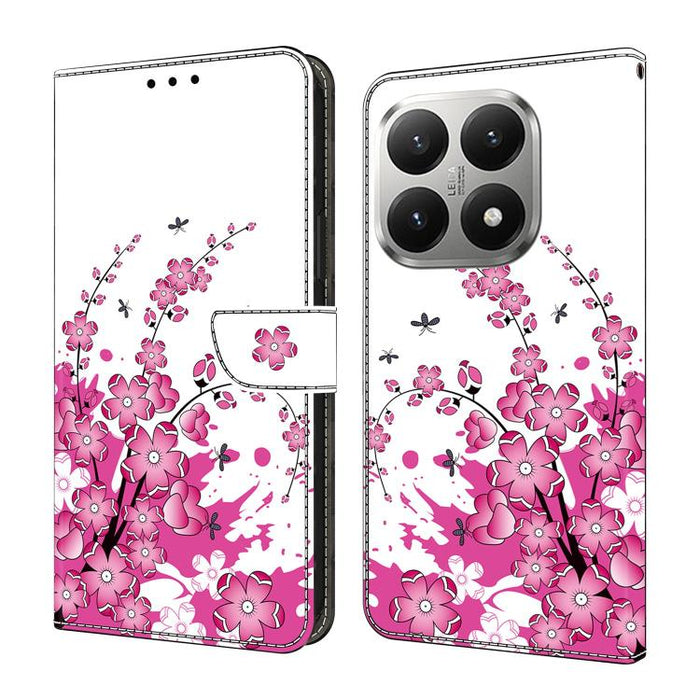 Funda para teléfono de cuero vegano pintado con efecto cristal, For Xiaomi 17T Pro 5G, For Xiaomi 17T 5G, For Xiaomi 17 Ultra, For Xiaomi 15T Pro 5G, For Xiaomi 15T 5G, For Xiaomi 15 Pro