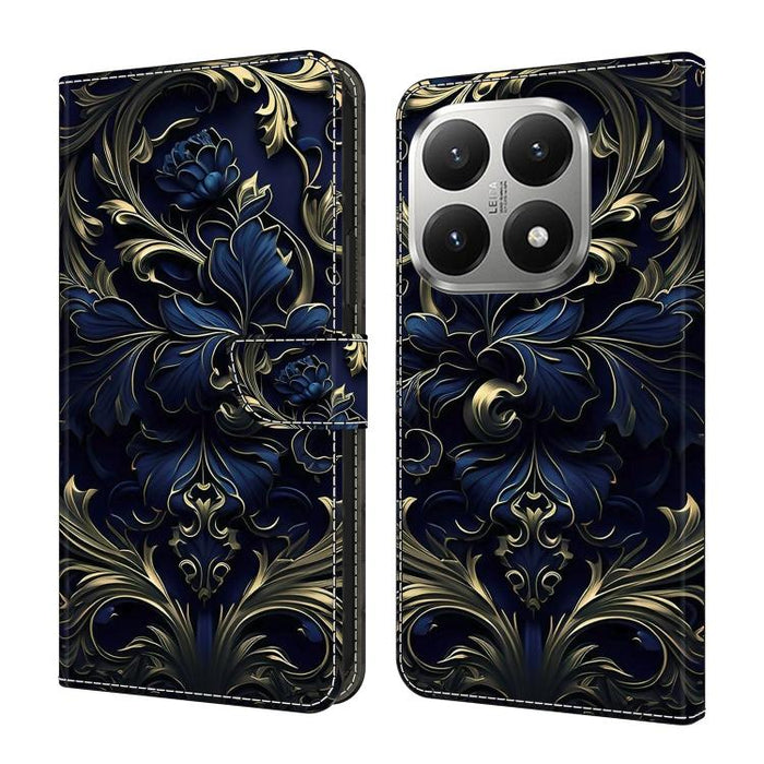 Funda para teléfono de cuero vegano pintado con efecto cristal, For Xiaomi 17T Pro 5G, For Xiaomi 17T 5G, For Xiaomi 17 Ultra, For Xiaomi 15T Pro 5G, For Xiaomi 15T 5G, For Xiaomi 15 Pro