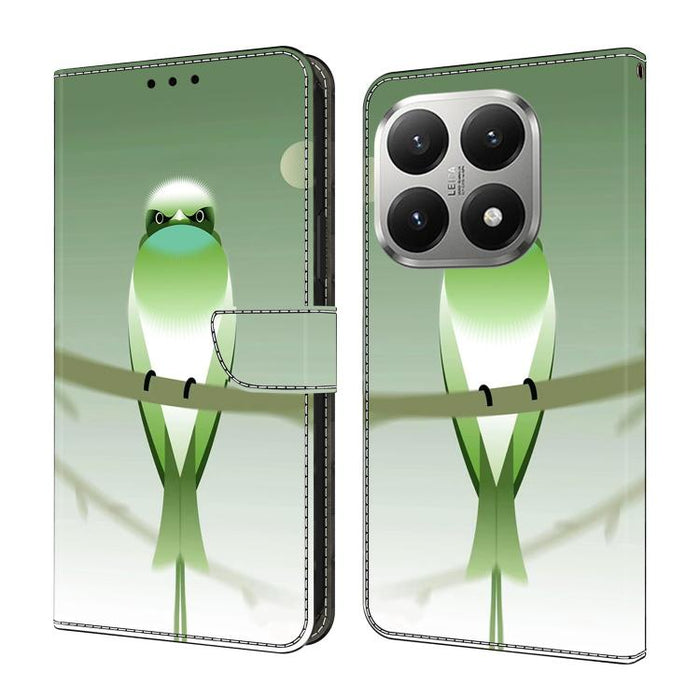 Funda para teléfono de cuero vegano pintado con efecto cristal, For Xiaomi 17T Pro 5G, For Xiaomi 17T 5G, For Xiaomi 17 Ultra, For Xiaomi 15T Pro 5G, For Xiaomi 15T 5G, For Xiaomi 15 Pro