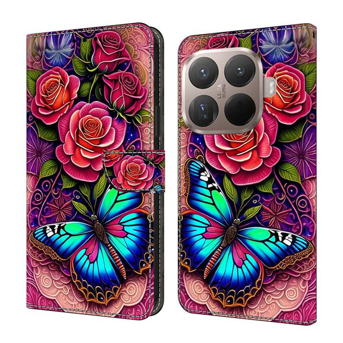 Funda para teléfono de cuero vegano pintado con efecto cristal, For Xiaomi 17T Pro 5G, For Xiaomi 17T 5G, For Xiaomi 17 Ultra, For Xiaomi 15T Pro 5G, For Xiaomi 15T 5G, For Xiaomi 15 Pro