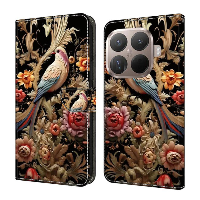 Funda para teléfono de cuero vegano pintado con efecto cristal, For Xiaomi 17T Pro 5G, For Xiaomi 17T 5G, For Xiaomi 17 Ultra, For Xiaomi 15T Pro 5G, For Xiaomi 15T 5G, For Xiaomi 15 Pro