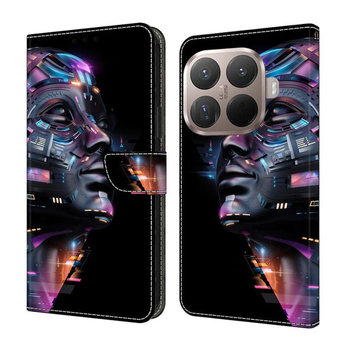 Funda para teléfono de cuero vegano pintado con efecto cristal, For Xiaomi 17T Pro 5G, For Xiaomi 17T 5G, For Xiaomi 17 Ultra, For Xiaomi 15T Pro 5G, For Xiaomi 15T 5G, For Xiaomi 15 Pro