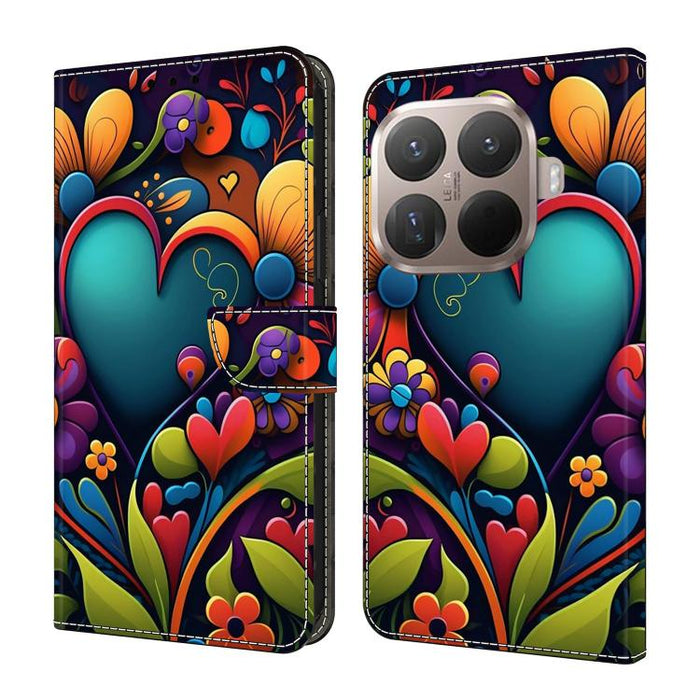 Funda para teléfono de cuero vegano pintado con efecto cristal, For Xiaomi 17T Pro 5G, For Xiaomi 17T 5G, For Xiaomi 17 Ultra, For Xiaomi 15T Pro 5G, For Xiaomi 15T 5G, For Xiaomi 15 Pro