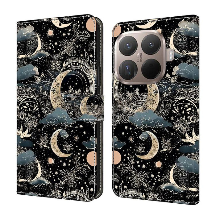 Funda para teléfono de cuero vegano pintado con efecto cristal, For Xiaomi 17T Pro 5G, For Xiaomi 17T 5G, For Xiaomi 17 Ultra, For Xiaomi 15T Pro 5G, For Xiaomi 15T 5G, For Xiaomi 15 Pro
