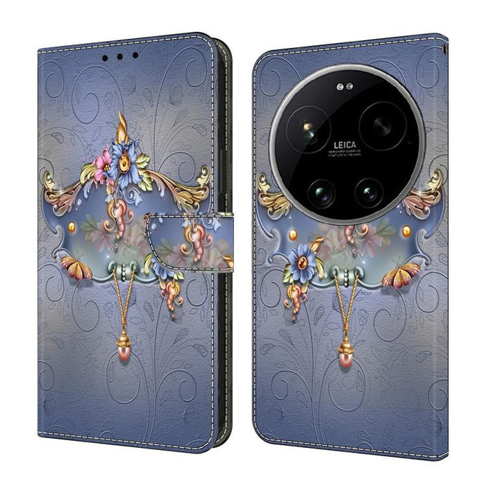 Funda para teléfono de cuero vegano pintado con efecto cristal, For Xiaomi 17T Pro 5G, For Xiaomi 17T 5G, For Xiaomi 17 Ultra, For Xiaomi 15T Pro 5G, For Xiaomi 15T 5G, For Xiaomi 15 Pro