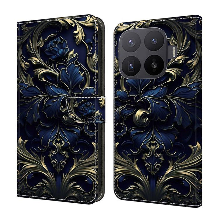 Funda para teléfono de cuero vegano pintado con efecto cristal, For Xiaomi 17T Pro 5G, For Xiaomi 17T 5G, For Xiaomi 17 Ultra, For Xiaomi 15T Pro 5G, For Xiaomi 15T 5G, For Xiaomi 15 Pro