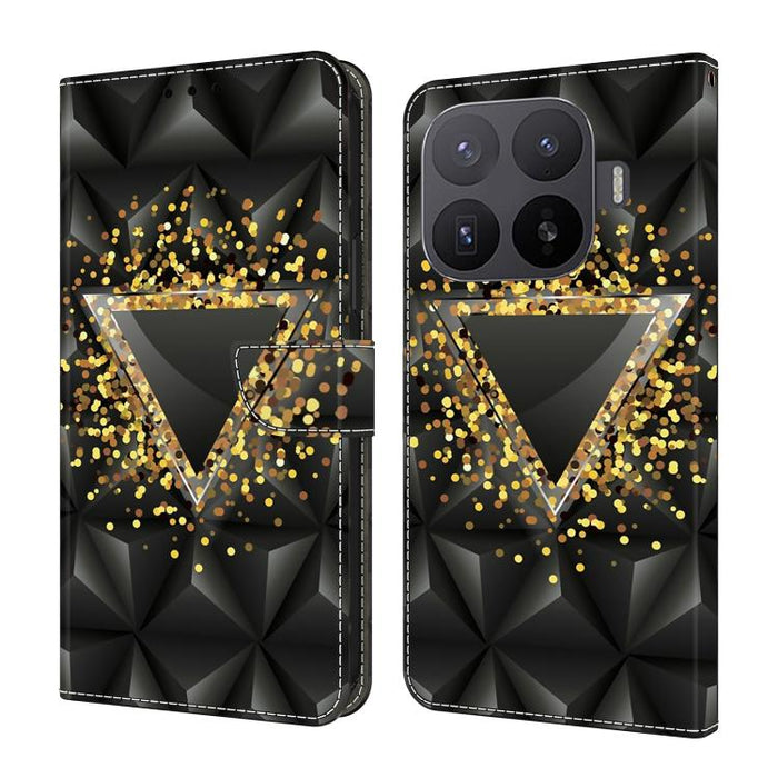 Funda para teléfono de cuero vegano pintado con efecto cristal, For Xiaomi 17T Pro 5G, For Xiaomi 17T 5G, For Xiaomi 17 Ultra, For Xiaomi 15T Pro 5G, For Xiaomi 15T 5G, For Xiaomi 15 Pro