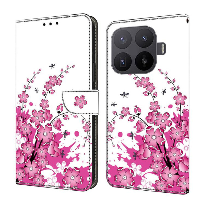 Funda para teléfono de cuero vegano pintado con efecto cristal, For Xiaomi 17T Pro 5G, For Xiaomi 17T 5G, For Xiaomi 17 Ultra, For Xiaomi 15T Pro 5G, For Xiaomi 15T 5G, For Xiaomi 15 Pro
