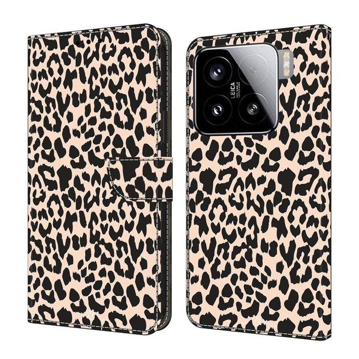 Funda para teléfono de cuero vegano pintado con efecto cristal, For Xiaomi 15