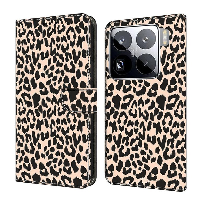 Funda para teléfono de cuero vegano pintado con efecto cristal, For Xiaomi 17T Pro 5G, For Xiaomi 17T 5G, For Xiaomi 17 Ultra, For Xiaomi 15T Pro 5G, For Xiaomi 15T 5G, For Xiaomi 15 Pro
