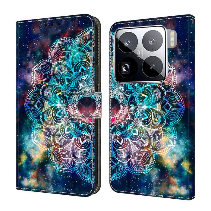 Funda para teléfono de cuero vegano pintado con efecto cristal, For Xiaomi 17T Pro 5G, For Xiaomi 17T 5G, For Xiaomi 17 Ultra, For Xiaomi 15T Pro 5G, For Xiaomi 15T 5G, For Xiaomi 15 Pro
