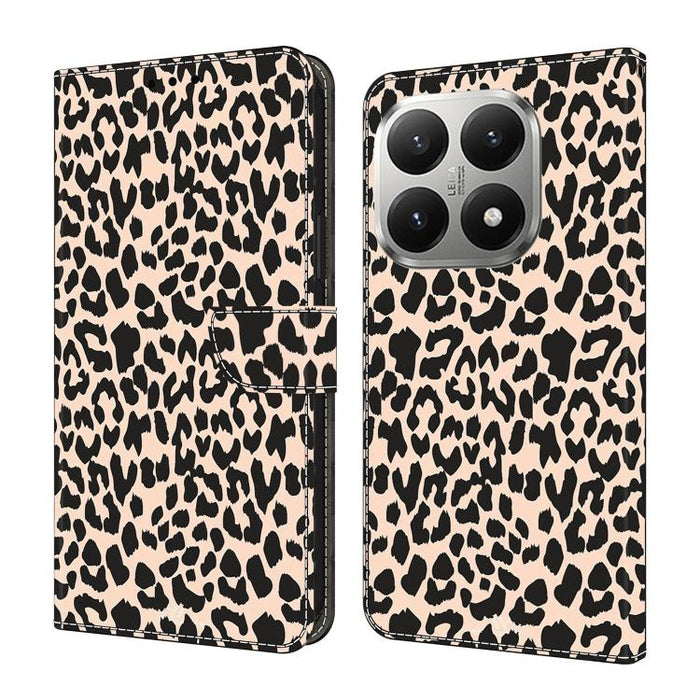 Funda para teléfono de cuero vegano pintado con efecto cristal, For Xiaomi 17T Pro 5G, For Xiaomi 17T 5G, For Xiaomi 17 Ultra, For Xiaomi 15T Pro 5G, For Xiaomi 15T 5G, For Xiaomi 15 Pro