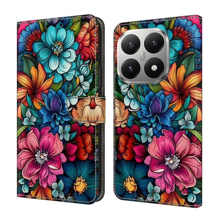 Funda para teléfono de cuero vegano pintado con efecto cristal, For Xiaomi 17T Pro 5G, For Xiaomi 17T 5G, For Xiaomi 17 Ultra, For Xiaomi 15T Pro 5G, For Xiaomi 15T 5G, For Xiaomi 15 Pro