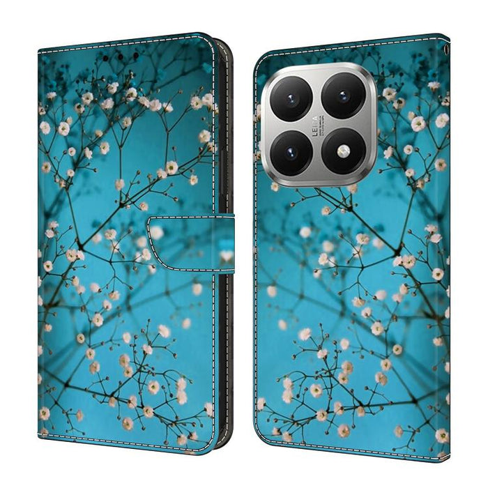 Funda para teléfono de cuero vegano pintado con efecto cristal, For Xiaomi 17T Pro 5G, For Xiaomi 17T 5G, For Xiaomi 17 Ultra, For Xiaomi 15T Pro 5G, For Xiaomi 15T 5G, For Xiaomi 15 Pro