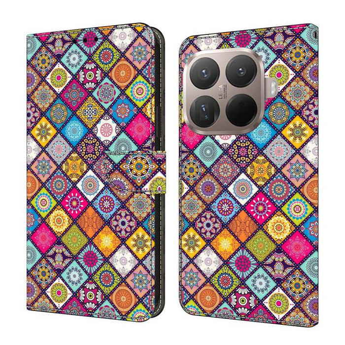 Funda para teléfono de cuero vegano pintado con efecto cristal, For Xiaomi 17T Pro 5G, For Xiaomi 17T 5G, For Xiaomi 17 Ultra, For Xiaomi 15T Pro 5G, For Xiaomi 15T 5G, For Xiaomi 15 Pro