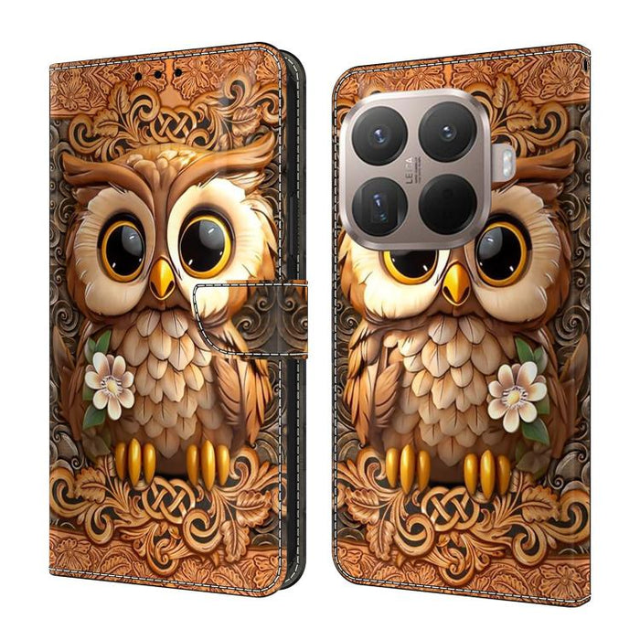 Funda para teléfono de cuero vegano pintado con efecto cristal, For Xiaomi 17T Pro 5G, For Xiaomi 17T 5G, For Xiaomi 17 Ultra, For Xiaomi 15T Pro 5G, For Xiaomi 15T 5G, For Xiaomi 15 Pro