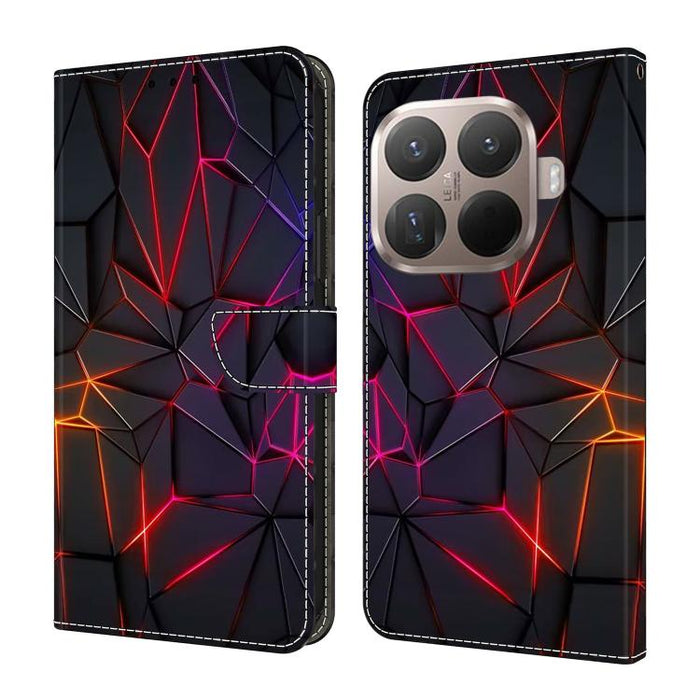 Funda para teléfono de cuero vegano pintado con efecto cristal, For Xiaomi 17T Pro 5G, For Xiaomi 17T 5G, For Xiaomi 17 Ultra, For Xiaomi 15T Pro 5G, For Xiaomi 15T 5G, For Xiaomi 15 Pro