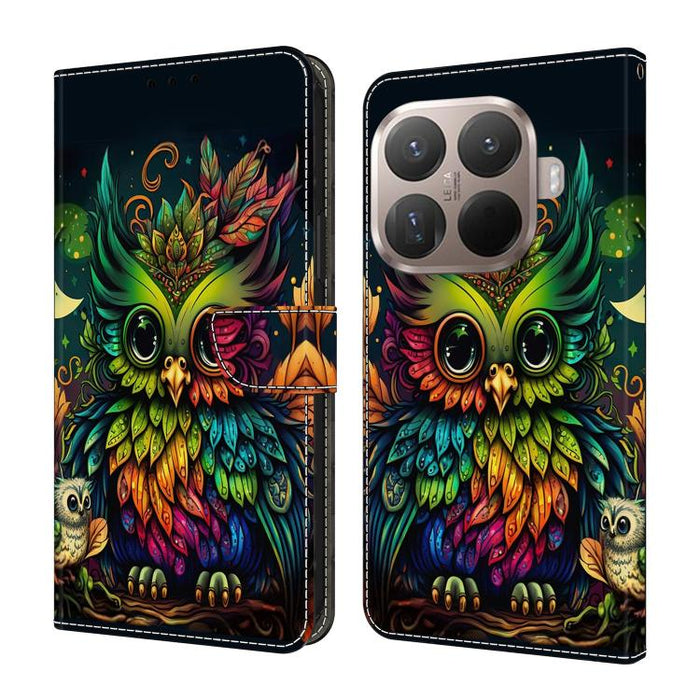 Funda para teléfono de cuero vegano pintado con efecto cristal, For Xiaomi 17T Pro 5G, For Xiaomi 17T 5G, For Xiaomi 17 Ultra, For Xiaomi 15T Pro 5G, For Xiaomi 15T 5G, For Xiaomi 15 Pro