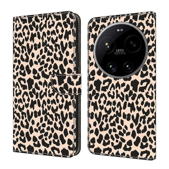 Funda para teléfono de cuero vegano pintado con efecto cristal, For Xiaomi 17T Pro 5G, For Xiaomi 17T 5G, For Xiaomi 17 Ultra, For Xiaomi 15T Pro 5G, For Xiaomi 15T 5G, For Xiaomi 15 Pro