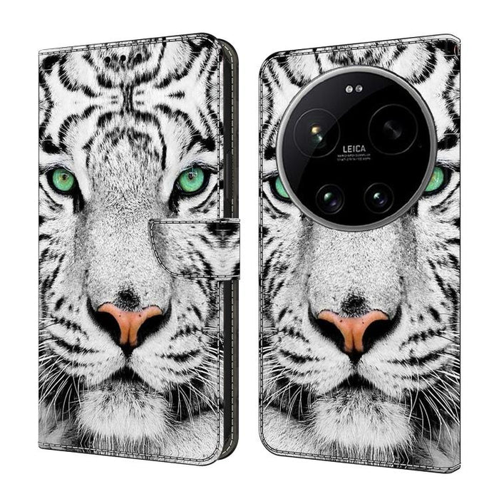 Funda para teléfono de cuero vegano pintado con efecto cristal, For Xiaomi 17T Pro 5G, For Xiaomi 17T 5G, For Xiaomi 17 Ultra, For Xiaomi 15T Pro 5G, For Xiaomi 15T 5G, For Xiaomi 15 Pro