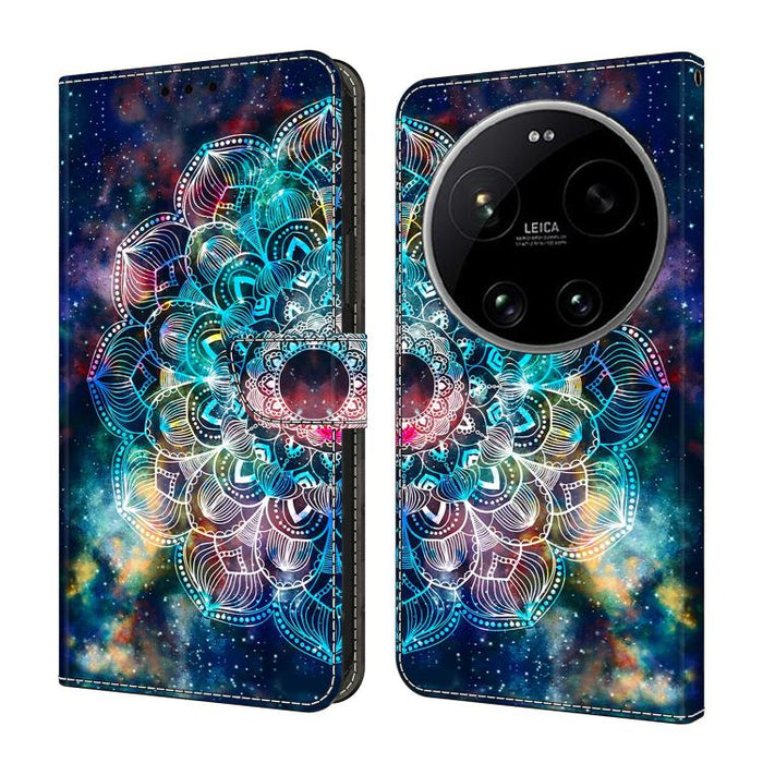 Funda para teléfono de cuero vegano pintado con efecto cristal, For Xiaomi 17T Pro 5G, For Xiaomi 17T 5G, For Xiaomi 17 Ultra, For Xiaomi 15T Pro 5G, For Xiaomi 15T 5G, For Xiaomi 15 Pro
