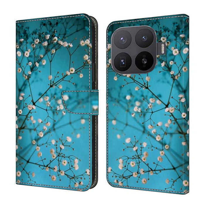 Funda para teléfono de cuero vegano pintado con efecto cristal, For Xiaomi 17T Pro 5G, For Xiaomi 17T 5G, For Xiaomi 17 Ultra, For Xiaomi 15T Pro 5G, For Xiaomi 15T 5G, For Xiaomi 15 Pro