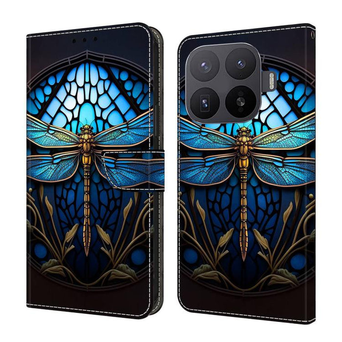 Funda para teléfono de cuero vegano pintado con efecto cristal, For Xiaomi 17T Pro 5G, For Xiaomi 17T 5G, For Xiaomi 17 Ultra, For Xiaomi 15T Pro 5G, For Xiaomi 15T 5G, For Xiaomi 15 Pro