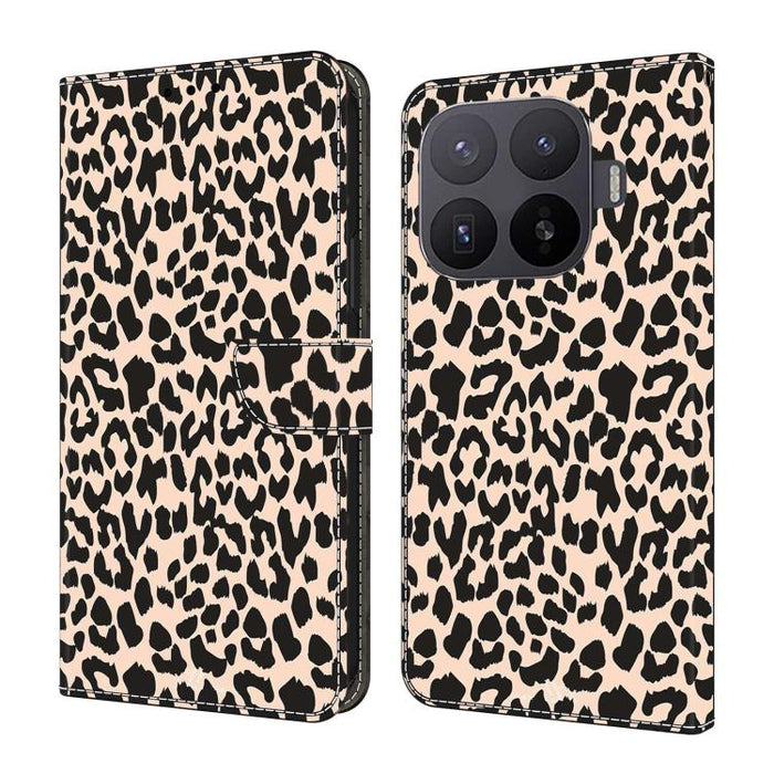 Funda para teléfono de cuero vegano pintado con efecto cristal, For Xiaomi 17T Pro 5G, For Xiaomi 17T 5G, For Xiaomi 17 Ultra, For Xiaomi 15T Pro 5G, For Xiaomi 15T 5G, For Xiaomi 15 Pro