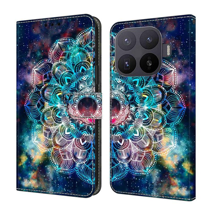 Funda para teléfono de cuero vegano pintado con efecto cristal, For Xiaomi 17T Pro 5G, For Xiaomi 17T 5G, For Xiaomi 17 Ultra, For Xiaomi 15T Pro 5G, For Xiaomi 15T 5G, For Xiaomi 15 Pro