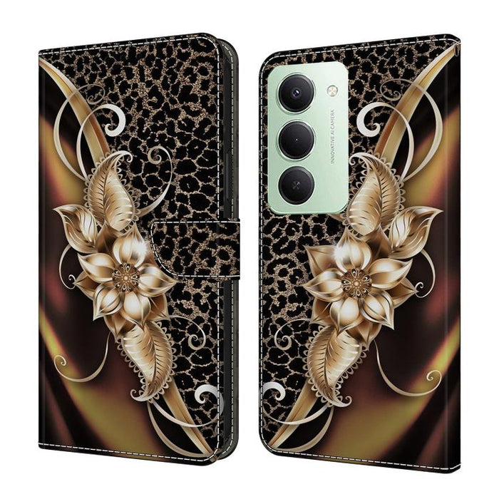 Funda para teléfono de cuero vegano pintado con efecto cristal, For Redmi A7 4G 171.8mm, For Redmi Note 15 4G / 5G Global 164mm, For Redmi Note 15 Pro 5G Global 163.6mm, For Redmi 15C 5G / 4G EU 173mm / Poco C85 5G                                      ...