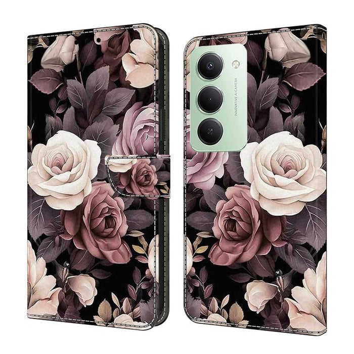 Funda para teléfono de cuero vegano pintado con efecto cristal, For Redmi A7 4G 171.8mm, For Redmi Note 15 4G / 5G Global 164mm, For Redmi Note 15 Pro 5G Global 163.6mm, For Redmi 15C 5G / 4G EU 173mm / Poco C85 5G                                      ...