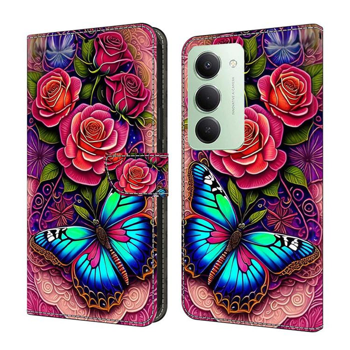 Funda para teléfono de cuero vegano pintado con efecto cristal, For Redmi A7 4G 171.8mm, For Redmi Note 15 4G / 5G Global 164mm, For Redmi Note 15 Pro 5G Global 163.6mm, For Redmi 15C 5G / 4G EU 173mm / Poco C85 5G                                      ...