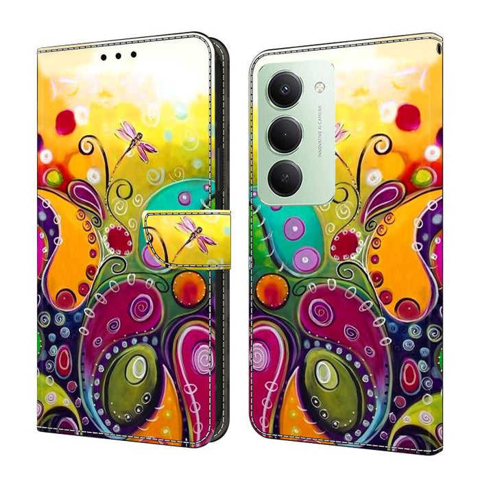 Funda para teléfono de cuero vegano pintado con efecto cristal, For Redmi A7 4G 171.8mm, For Redmi Note 15 4G / 5G Global 164mm, For Redmi Note 15 Pro 5G Global 163.6mm, For Redmi 15C 5G / 4G EU 173mm / Poco C85 5G                                      ...
