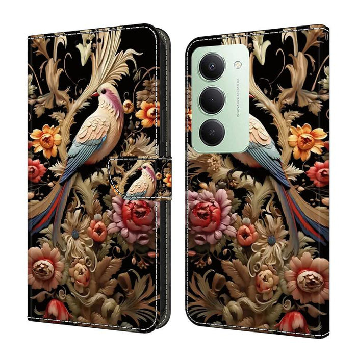 Funda para teléfono de cuero vegano pintado con efecto cristal, For Redmi A7 4G 171.8mm, For Redmi Note 15 4G / 5G Global 164mm, For Redmi Note 15 Pro 5G Global 163.6mm, For Redmi 15C 5G / 4G EU 173mm / Poco C85 5G                                      ...