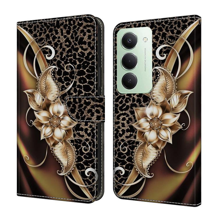 Funda para teléfono de cuero vegano pintado con efecto cristal, For Redmi A7 4G 171.8mm, For Redmi Note 15 4G / 5G Global 164mm, For Redmi Note 15 Pro 5G Global 163.6mm, For Redmi 15C 5G / 4G EU 173mm / Poco C85 5G                                      ...