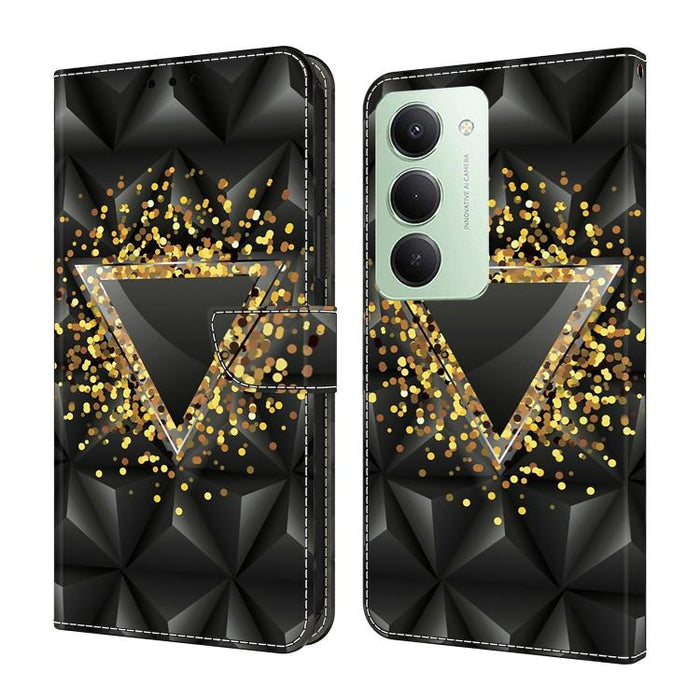 Funda para teléfono de cuero vegano pintado con efecto cristal, For Redmi A7 4G 171.8mm, For Redmi Note 15 4G / 5G Global 164mm, For Redmi Note 15 Pro 5G Global 163.6mm, For Redmi 15C 5G / 4G EU 173mm / Poco C85 5G                                      ...