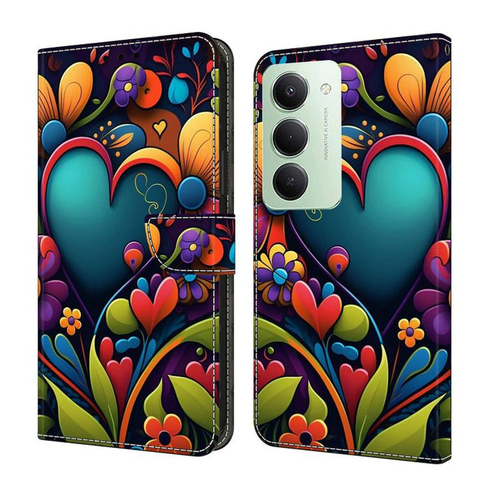 Funda para teléfono de cuero vegano pintado con efecto cristal, For Redmi A7 4G 171.8mm, For Redmi Note 15 4G / 5G Global 164mm, For Redmi Note 15 Pro 5G Global 163.6mm, For Redmi 15C 5G / 4G EU 173mm / Poco C85 5G                                      ...