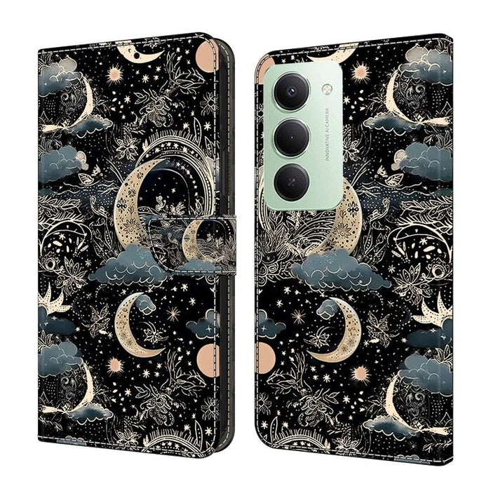 Funda para teléfono de cuero vegano pintado con efecto cristal, For Redmi A7 4G 171.8mm, For Redmi Note 15 4G / 5G Global 164mm, For Redmi Note 15 Pro 5G Global 163.6mm, For Redmi 15C 5G / 4G EU 173mm / Poco C85 5G                                      ...