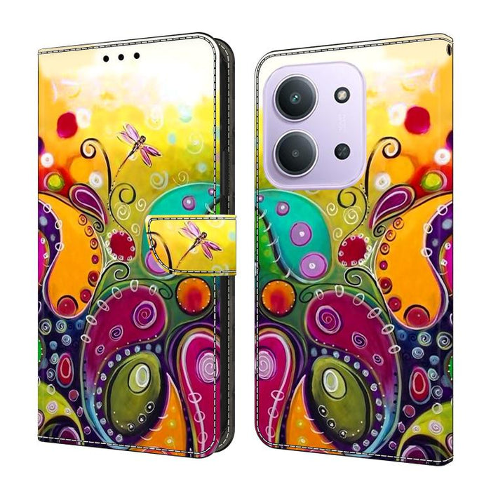 Funda para teléfono de cuero vegano pintado con efecto cristal, For Redmi A7 4G 171.8mm, For Redmi Note 15 4G / 5G Global 164mm, For Redmi Note 15 Pro 5G Global 163.6mm, For Redmi 15C 5G / 4G EU 173mm / Poco C85 5G                                      ...