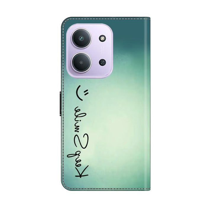 Funda para teléfono de cuero vegano pintado con efecto cristal, For Redmi 15C 5G / 4G Global 171mm, For Redmi Note 14 4G 164.84mm, For Redmi Note 14 Pro+ 5G / Poco X7, For Redmi Note 14 Pro 4G, For Redmi Note 14 4G 163.25mm, For Redmi Note 14 5G