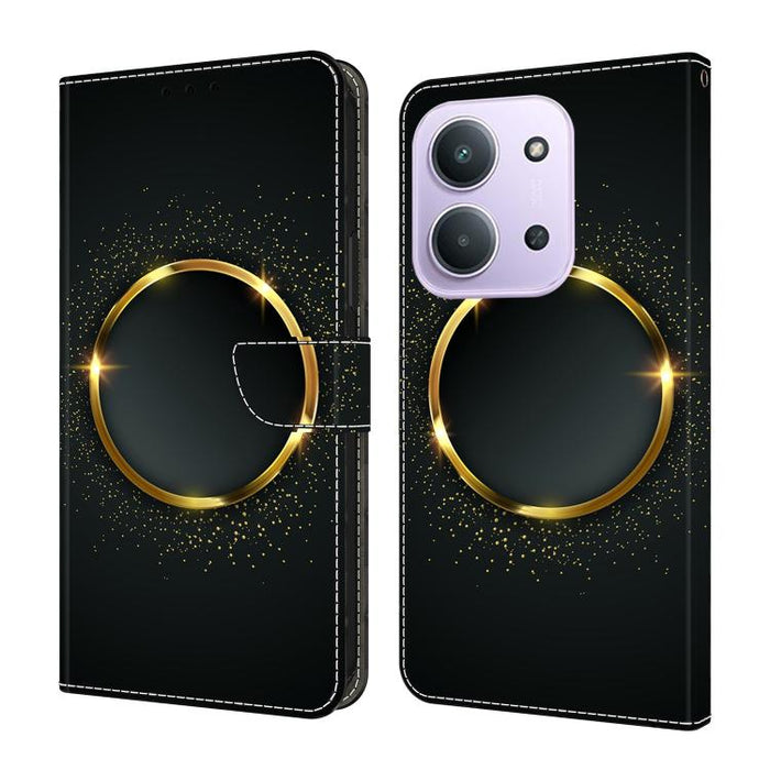 Funda para teléfono de cuero vegano pintado con efecto cristal, For Redmi 15C 5G / 4G Global 171mm, For Redmi Note 14 4G 164.84mm, For Redmi Note 14 Pro+ 5G / Poco X7, For Redmi Note 14 Pro 4G, For Redmi Note 14 4G 163.25mm, For Redmi Note 14 5G