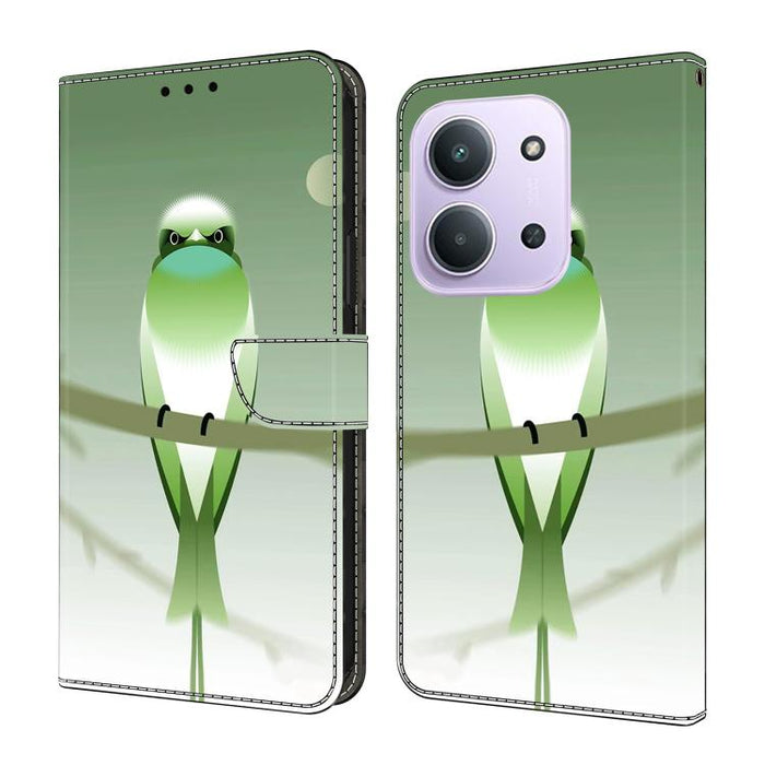 Funda para teléfono de cuero vegano pintado con efecto cristal, For Redmi 15C 5G / 4G Global 171mm, For Redmi Note 14 4G 164.84mm, For Redmi Note 14 Pro+ 5G / Poco X7, For Redmi Note 14 Pro 4G, For Redmi Note 14 4G 163.25mm, For Redmi Note 14 5G