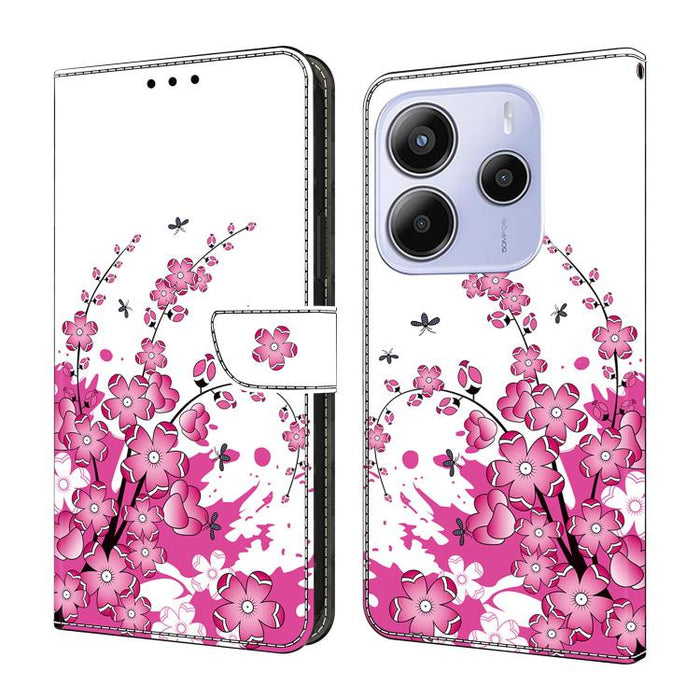 Funda para teléfono de cuero vegano pintado con efecto cristal, For Redmi 15C 5G / 4G Global 171mm, For Redmi Note 14 4G 164.84mm, For Redmi Note 14 Pro+ 5G / Poco X7, For Redmi Note 14 Pro 4G, For Redmi Note 14 4G 163.25mm, For Redmi Note 14 5G
